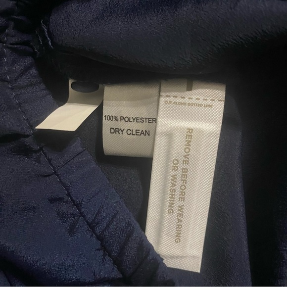 LOFT Blue White Striped Keyhole Neck 3/4 Sleeve Blouse - Picture 5 of 6